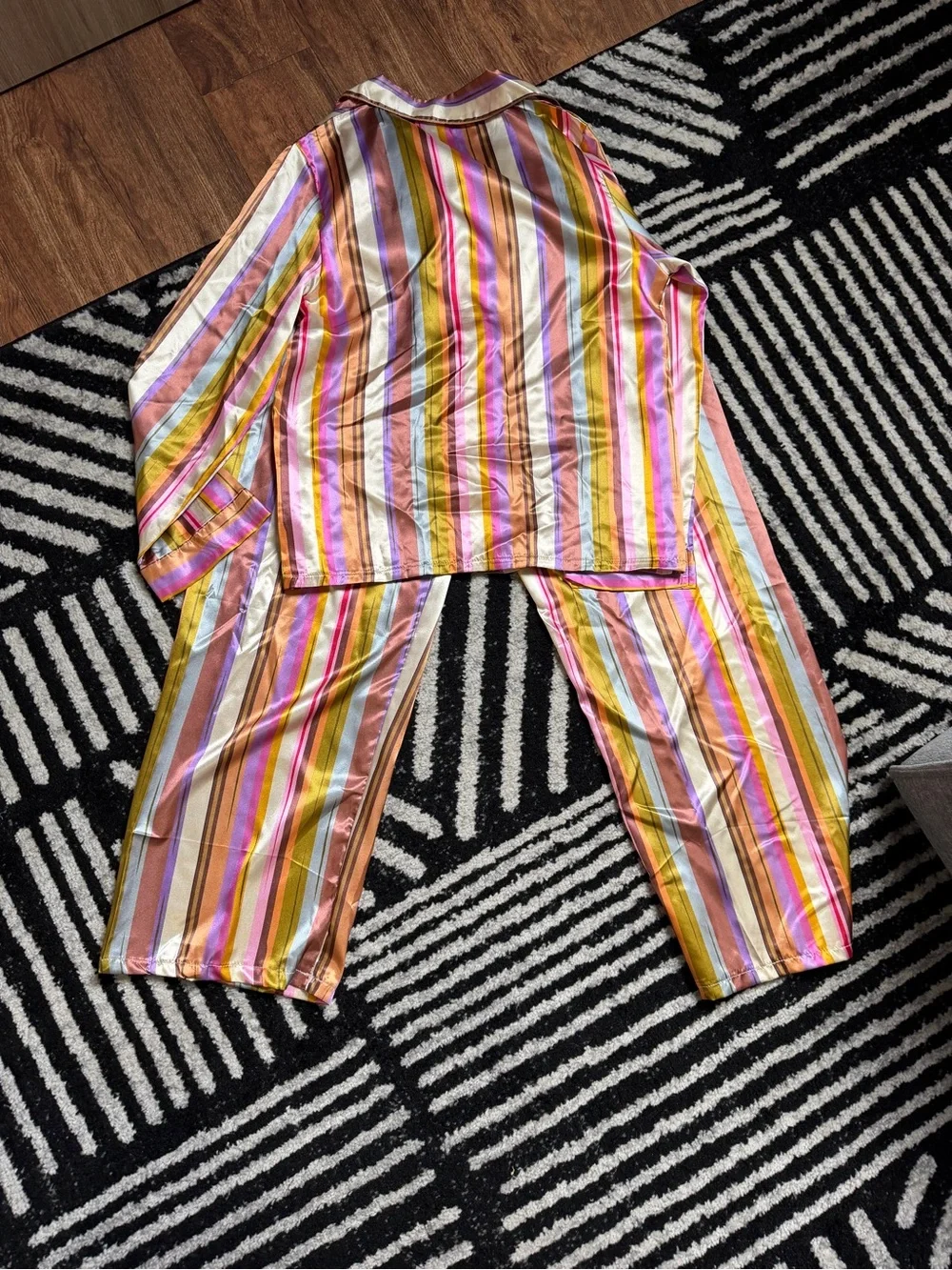 N/A multicolored satin